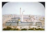 Colt's Patent Firearms Factory at Hartford  Conneticut  1862 (Colour Litho)