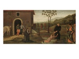 St Nicholas of Tolentino Rescuing a Boy from Drowning  C1500-30 (Tempera on Wood Panel)