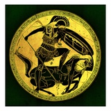 Warrior and Centaur  Illustration from 'Greek Vase Paintings'
