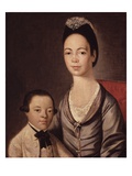 Mrs Aaron Lopez and Her Son  Joshua  1772/73 (Oil on Canvas)