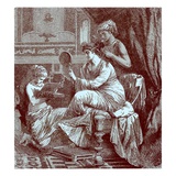 Roman Lady at Her Toilet  Illustration from 'The Illustrated History of the World' Published C1880