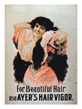 For Beautiful Hair Use Ayer's Hair Vigor' (Colour Litho)