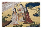 Detail of Spring in the Palace  Six-Fold Screen from 'The Tale of Genji'  C1650