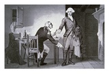 American Traitor: General Benedict Arnold Instructing Andre to Hide Papers in His Boot Top (Litho)