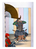 Samurai of Old Japan: Tokugawa Iyeyasu after the Battle of Sekigahara in 1600 (Colour Litho)