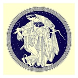 Peleus and Thetis  Illustration from 'Greek Vase Paintings' by J E Harrison and D S Maccoll