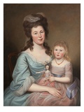 Peggy Sanderson Hughes and Her Daughter  C1788-89 (Oil on Canvas)