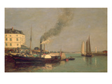 Honfleur La Jetee  1854-57 (Oil on Panel)