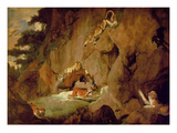 A Pack of Wild Animals Attacking an Antelope