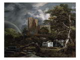 The Jewish Cemetery  C1654-55 (Oil on Canvas)