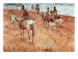 Sioux Indians on the Move (Oil on Canvas)