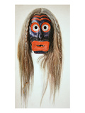 Iroquois Mask (Wood and Hair)