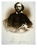 Samuel Colt Holding One of His Percussion Revolvers (Engraving)