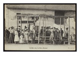 Postcard Depicting a Dance at Mere Michel's  Le Puy  C1900 (B/W Photo)
