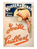 Yvette Guilbert (C1869-1944) at Koster and Bial's Music Hall  New York (Colour Litho)