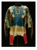 Man's Shirt  Cheyenne  C1860 (Buckskin  Wool  Ermine Skin and Human Hair)