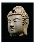 Head of Buddha  Korean  Late 8Th  Early 9th Century Ad (Cast Iron)