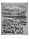 Laying the Pontoons for Sedgwick's Corps  April 1863  from 'Harper's History of the Great Rebellion