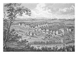 The German Moravian Settlement of Bethlehem  Pennsylvania (Engraving)