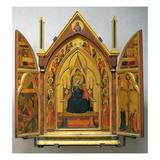 Madonna and Child with Saints (Tempera on Panel)