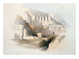 The Necropolis  Petra  from Volume Iii of 'The Holy Land'  1839 (Hand-Coloured Litho)