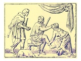 Odysseus Recognised by His Nurse  Illustration from 'History of Greece' by Victor Duruy