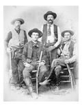 Texas Rangers Armed with Revolvers and Winchester Rifles  1890 (B/W Photo)