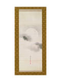 Hanging Scroll Depicting the Autumnal Moon  from a Triptych of the Three Seasons  Japanese