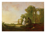 Uncle Tom and Little Eva  1853 (Oil on Canvas)