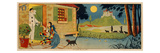 Illustration for 'Au Clair De La Lune'  C1930 (Colour Litho)