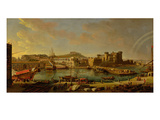 The Port at Naples (View of the Castel Nuovo at the Palazzo Reale)  1711 (Oil on Canvas)