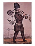 Independent Gold Hunter on His Way to California  1849 (Colour Litho)