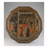 Young Mother Receiving Congratulations of Friends (Oil on Panel)