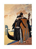 Her and Him  Fashion Illustration  1921 (Pochoir Print)