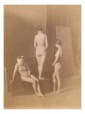 Three Female Nudes  C1883 (B/W Photo)