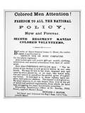 Colored Men Attention!'  Recruitment Notice for Black Soldiers  Published 17th July 1863