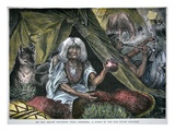 Native American Food (Coloured Engraving)