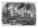 Draft Riots in New York  'Destruction of the Coloured Orphan Asylum'  1863 (Litho)