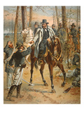 General Grant in the Wilderness Campaign  5th May 1864 (Colour Litho)