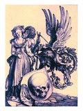 The Coat of Arms of Death  1503  from Reproduction in 'Albrecht Duerer Kupferstiche' Published 1920