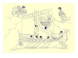 Ulysses and the Sirens  Illustration from 'Greek Vase Paintings'