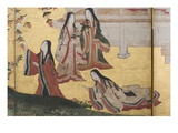 Detail of Spring in the Palace  Six-Fold Screen from 'The Tale of Genji'  C1650