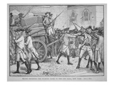British Troops Escorting the Stamped Paper to the City Hall  New York (Litho)