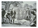 American 'Minute-Man' Civilian Preparing to Go to War at Short Notice (Litho)