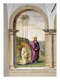 The Crucifixion  Detail of St Bernard and Mary Magdalene  1494-96 (Fresco) (Detail of 230578)