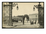 Postcard Depicting the Square Stanislas and the Gilt Wrought-Iron Railings of Jean Lamour in Nancy