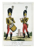 Swiss Guard  Tambour and Fife Players  C1790 (Colour Litho)