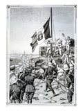 Raising the Italian Flag over Tripoli on 5 October 1911  1911 (Litho)