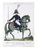 Mounted Officer of the Royal Gendarmerie of Paris  C1790 (Colour Litho)