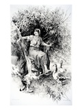 Fadette  Illustration from 'Little Fadette' by George Sand (Engraving)